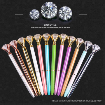 Multiple Colors Crystal Pens Promotional Gift Ball Pens Shiny Metal Diamond Diamond Metal Ballpoint Pens